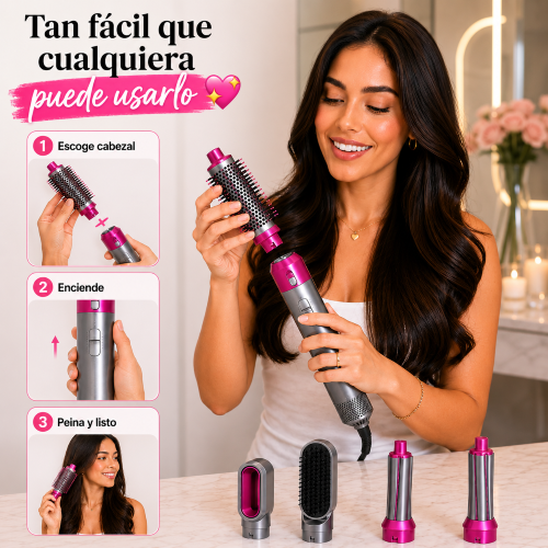 ✨ TU CABELLO PERFECTO EN MINUTOS ✨  Con el nuevo 𝐂𝐞𝐩𝐢𝐥𝐥𝐨 𝐒𝐞𝐜𝐚𝐝𝐨𝐫 𝟓 𝐞𝐧 𝟏 🔥